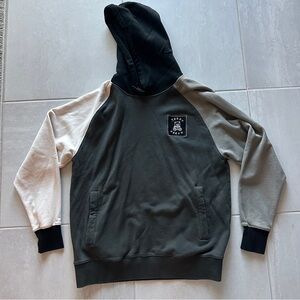 Teddy Fresh Grey + Cream Colorblock Hoodie